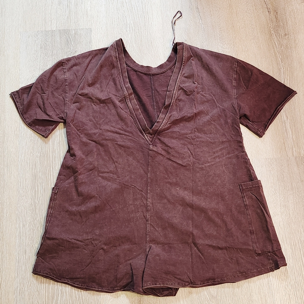 Free People Hot Shot Tee Romper NWOT - Picture 5 of 7